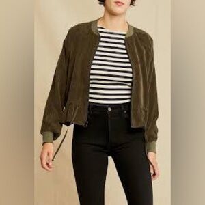 Amour Vert Cupro Bomber Jacket NWT